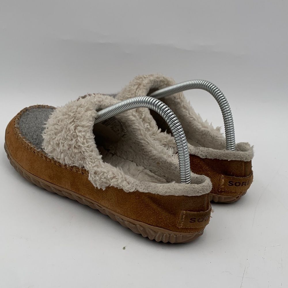 Sorel Out N About Cozy Slippers Brown Gray Womans Size 9.5 - Picture 5 of 10